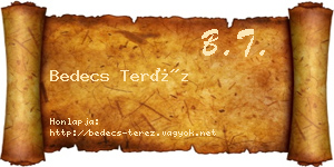 Bedecs Teréz névjegykártya